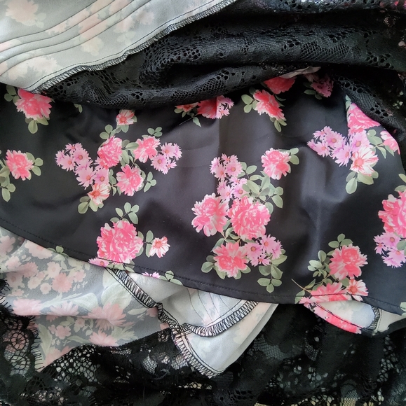 🍋For Love and Lemons Rosalyn Black Floral Maxi Dress - Picture 10 of 16